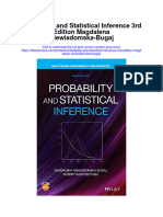 Probability and Statistical Inference 3Rd Edition Magdalena Niewiadomska Bugaj All Chapter