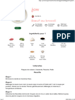 Jow - Imprimer Recette Bœuf Au Brocoli
