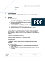 Document de principe - Catégorisation des non-conformités