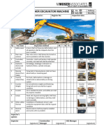 KA 46 Hydralic Crusher Excavator Safety Checklist