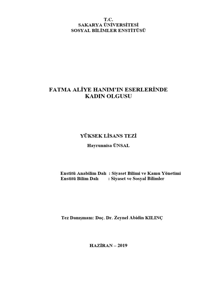 Fatma Aliye | PDF