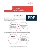 Capital Budgeting Summary