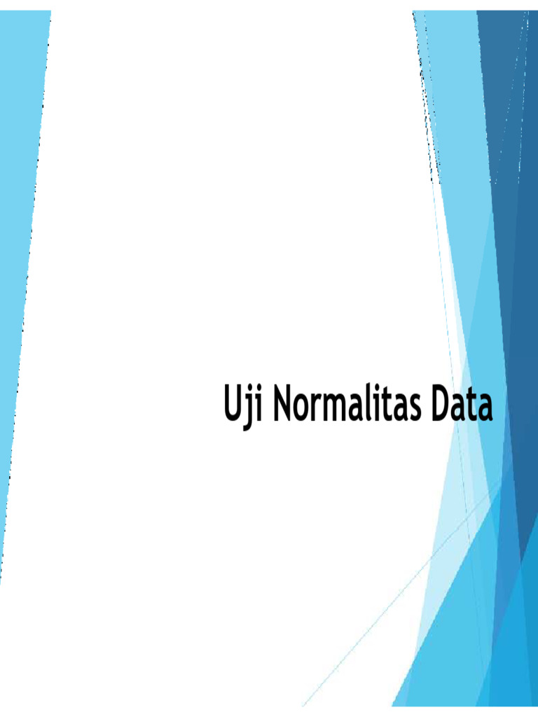 Uji Normalitas Data dengan SPSS | PDF