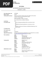 MCEN2004 Manufacturing Processes Semester 2 2022 Bentley Perth Campus INT