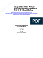 Download Proceedings Of The Third Annual National Multi Disciplinary Conference V Cmt 2016 Dr Rohini Kelkar all chapter