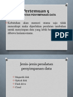 Pertemuan 5 Peralatan Penyimpanan Data