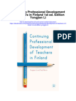 Download Continuing Professional Development Of Teachers In Finland 1St Ed Edition Yongjian Li full chapter