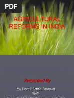 Agricultural Reform in India Zarapkar