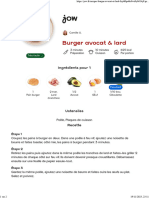 Jow - Imprimer Recette Burger Avocat & Lard