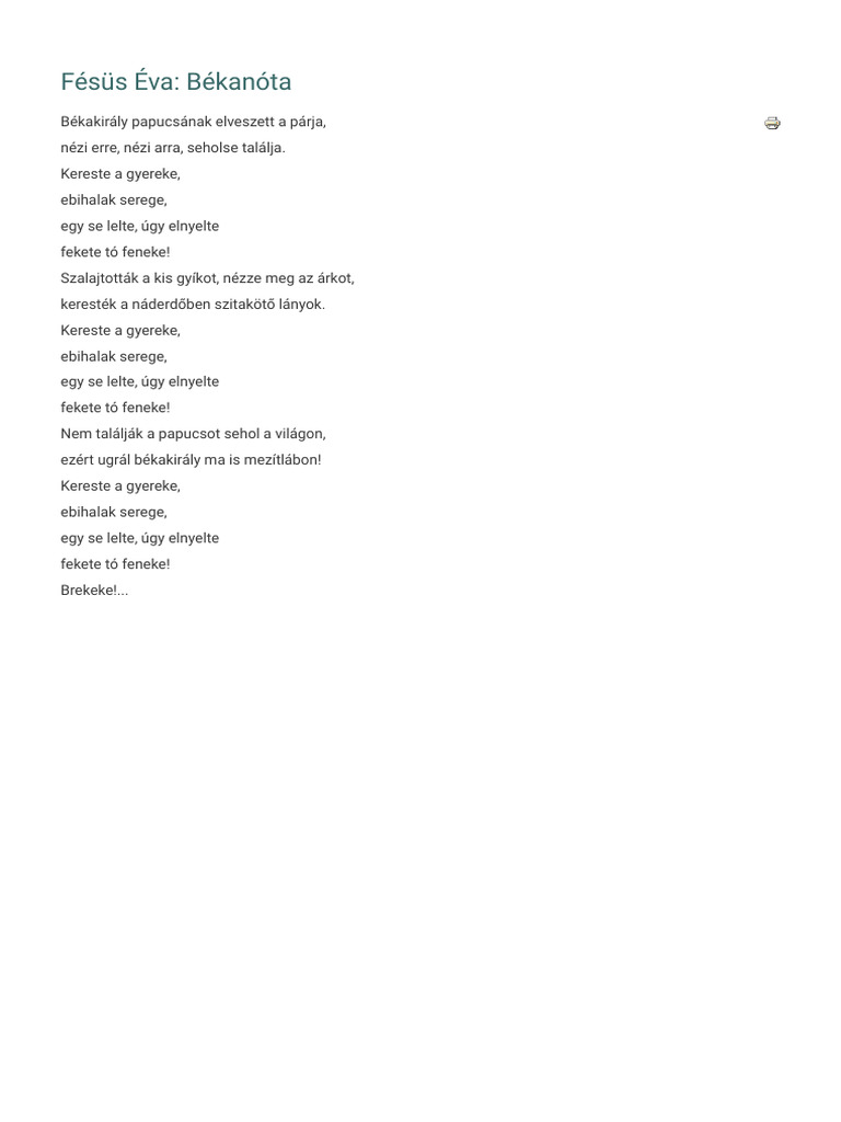 Fésüs éva Békanóta Pdf