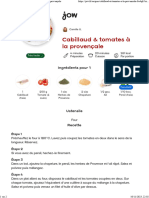 Jow - Imprimer Recette Cabillaud & Tomates À La Provençale