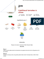 Jow - Imprimer Recette Cabillaud Tomates & Olives