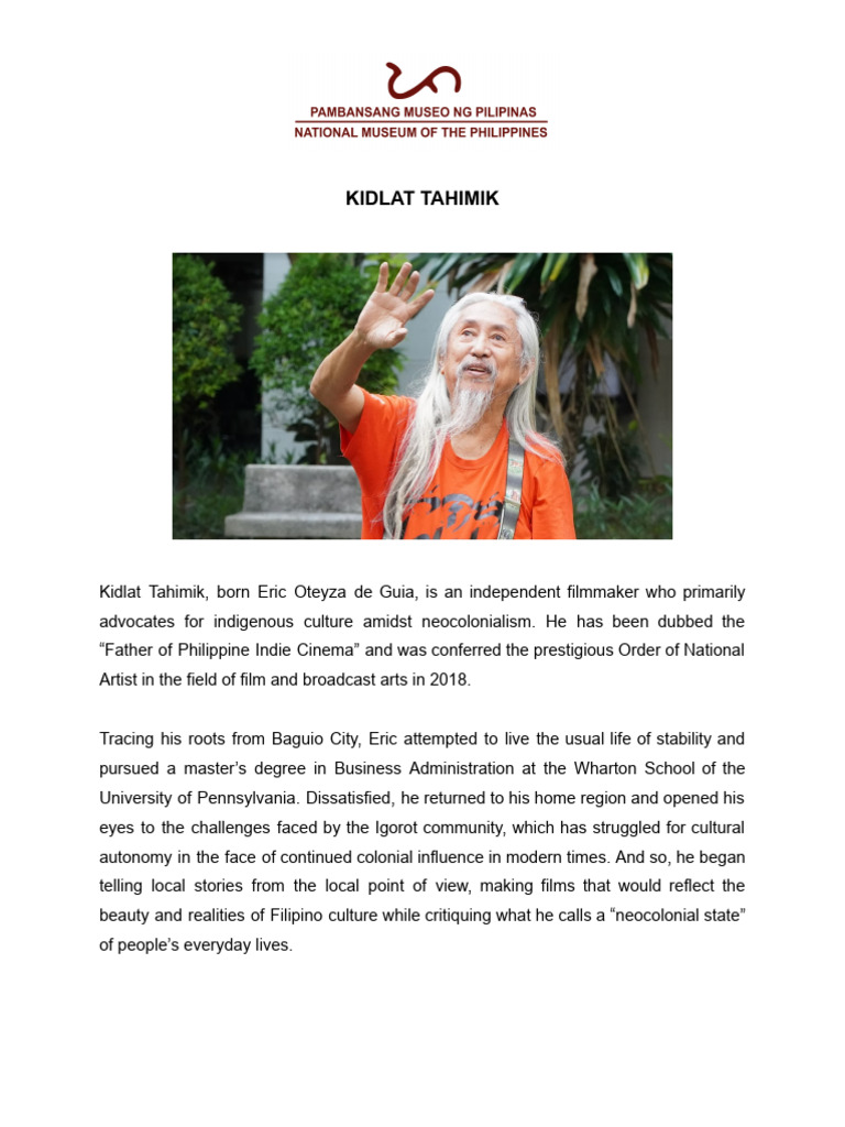 About Kidlat Tahimik | PDF