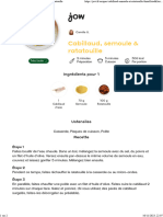 Jow - Imprimer Recette Cabillaud, Semoule & Ratatouille