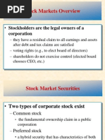 Stock Markets Overview: - Stockholders Are The Legal Owners of A