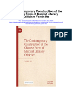 The Contemporary Construction of The Chinese Form of Marxist Literary Criticism Yamin Hu Full Chapter