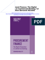 Procurement Finance The Digital Revolution in Commercial Banking 1St Ed Edition Bernardo Nicoletti All Chapter