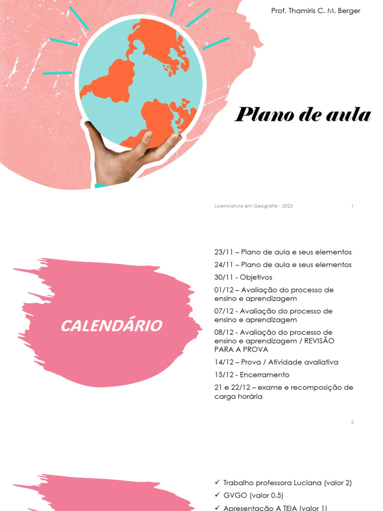 Estrutura e Elementos do Plano de Aula | PDF | Lição | Aprendizado