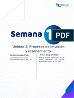 Unidad 3: Procesos de Intuición y Razonamiento.: Contenido Específico. Metas de Aprendizaje