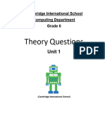 Computing Grade 6 Unit 1 Theory Questions