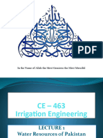 CE-463 Irrigation Engineering