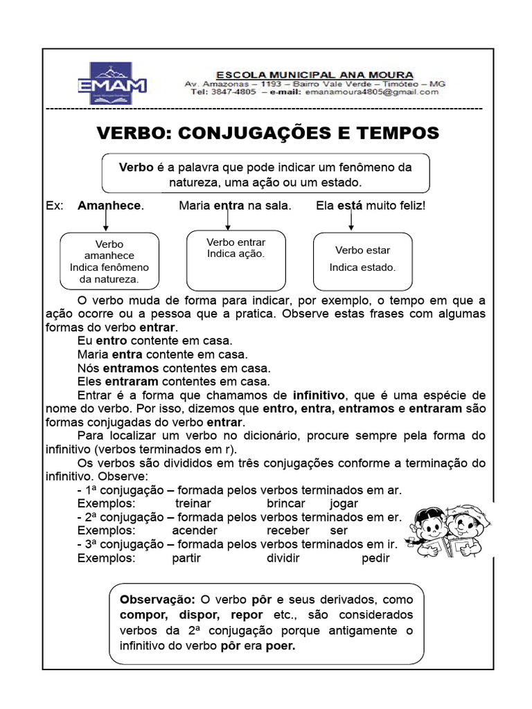 Verbos | Download grátis PDF | Gramática | Tipologia linguística