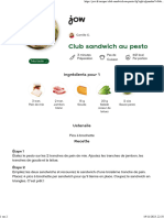 Jow - Imprimer Recette Club Sandwich Au Pesto
