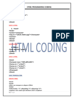HTML Programing Coding