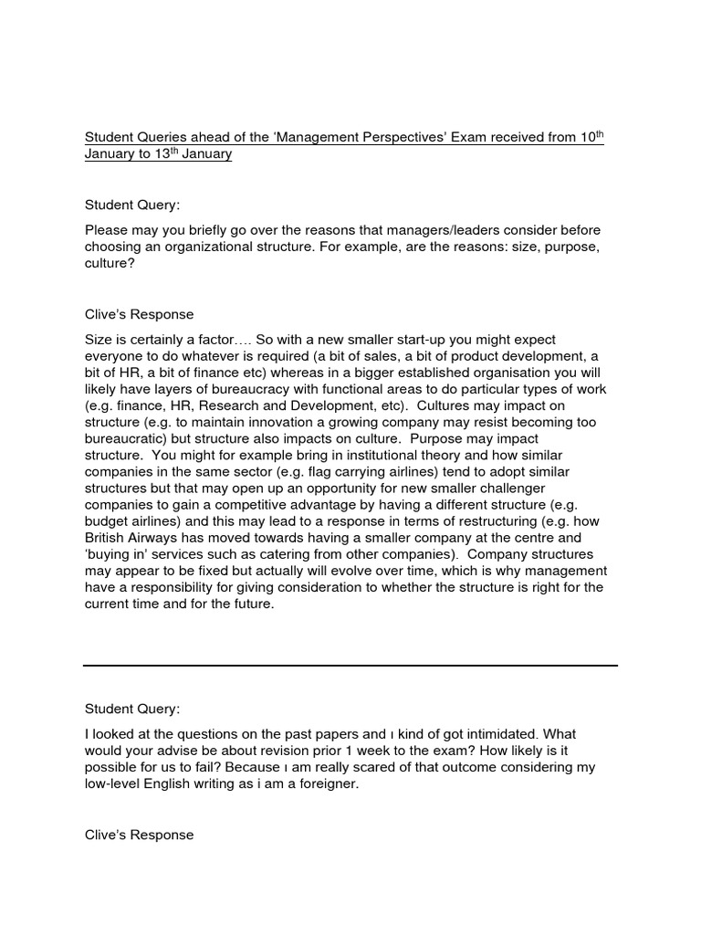 Student Queries Relating To The Upcoming MP Exam 100123 To 130123 | PDF ...