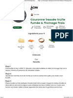 Jow - Imprimer Recette Couronne Tressée Truite Fumée & Fromage Frais