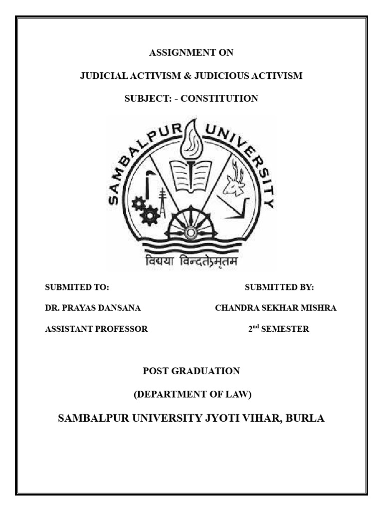 Judicious Activism PDF Separation Of Powers Supreme Court Of The Judicious Activism PDF Separation Of Powers Supreme Court Of The