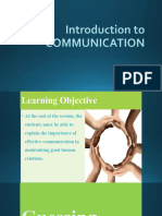 1 Introduction To Communication