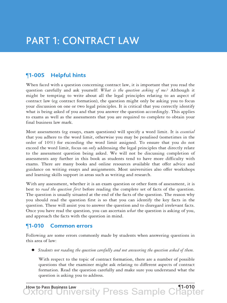 Essential Tips for Contract Law Success | PDF | Offer And Acceptance ...