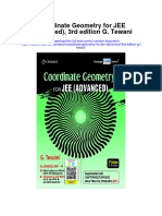 Coordinate Geometry For Jee Advanced 3Rd Edition G Tewani Full Chapter