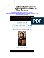 Download Unity And Catholicity In Christ The Ecclesiology Of Francisco Suarez S J Eric J Demeuse all chapter