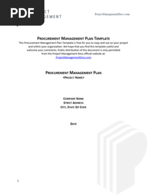 Procurement Management Plan