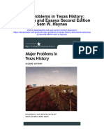 Download Major Problems In Texas History Documents And Essays Second Edition Sam W Haynes full chapter
