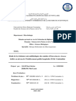 Souches D'enterobacter Cloacae Isolées Au Niveau de L'établissement Public Hospitalier El Bir Constantine