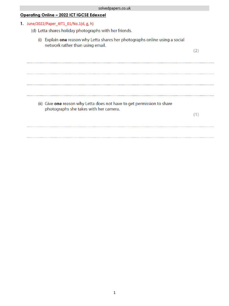 Operating online edexcel igcse topic questions pdf