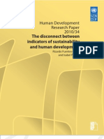 The Disconnect Between Indicators of Sustainability and Human Development