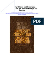 Download University Cricket And Emerging Adulthood 1St Ed Edition Harry C R Bowles all chapter