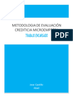 Trabajo Encargado: Metodologia de Evaluación Crediticia Microempresa