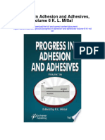 Progress in Adhesion and Adhesives Volume 6 K L Mittal All Chapter