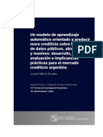 Un modelo de aprendizaje automa´tico orientado a predecir mora crediticia sobre la base de datos pu´blicos