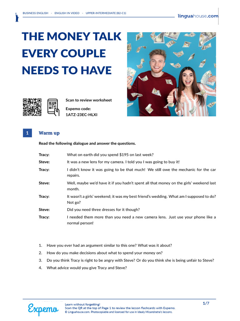 Navigating Money Talks in Relationships | PDF | Games & Activities