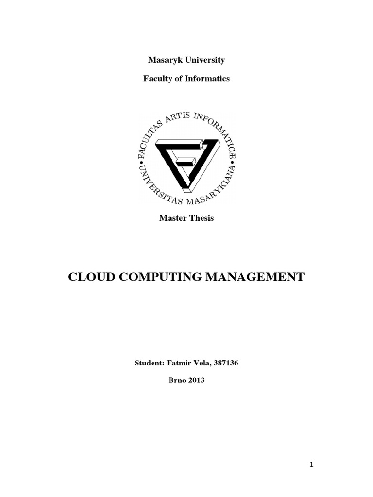 Cloud Computing Management Thesis | PDF | Cloud Computing | Software As ...