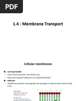 1.4 Membrane Transport