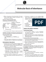 Molecular Basis of Inheritance - Short Notes - Lakshya NEET 2025