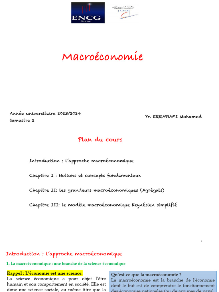 Résumé de Macroéconomie S2 | PDF | Produit intérieur brut | Keynésianisme