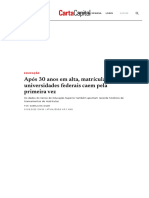 Após 30 anos em alta, matrículas em universidades federais caem pela primeira vez – Educação – CartaCapital